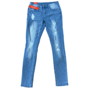 Galmint distressed skinny jeans light wash size 4 blue jeans